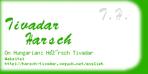 tivadar harsch business card